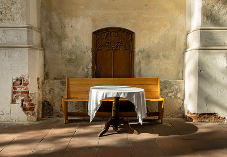 Interior design, Marienkirche, Stralsund,のeditorial素材
