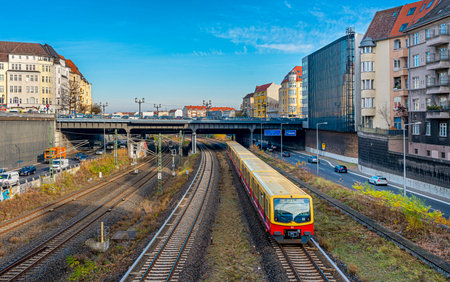 The city highway in Berlinのeditorial素材