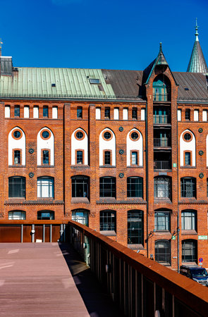 Hamburg warehouse districtのeditorial素材