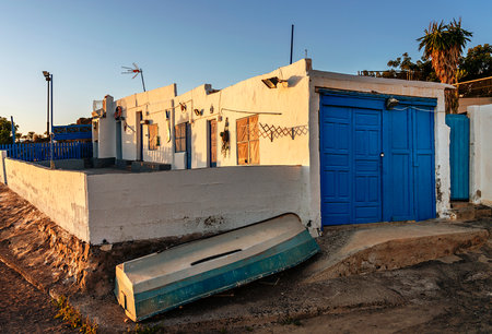 House on the beach, Lanzarote, Canary Islands, Spainのeditorial素材