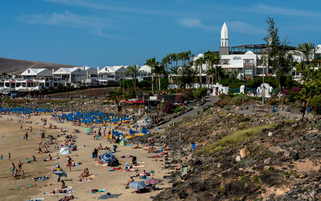 Playa Dorada, Lanzarote, Canary Islands, Spainのeditorial素材