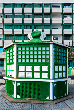 Pavilion on the beach in Arrecife, Lanzarote, Canary Islands, Spainのeditorial素材