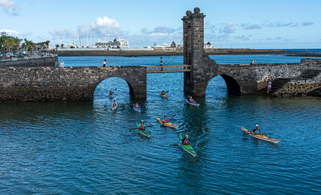 Puente de las bolas, Arrecife, Lanzarote, Canary Islands, Spainのeditorial素材