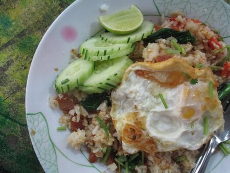 Fried rice and egg.の写真素材
