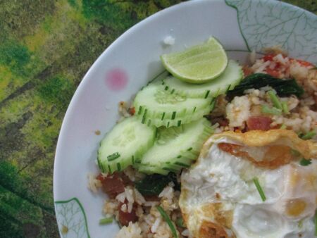 Fried rice and egg.の写真素材