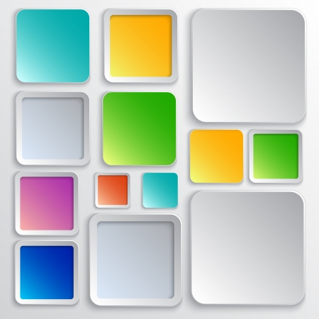 Vector infographic design elements in paper stickers styleのイラスト素材