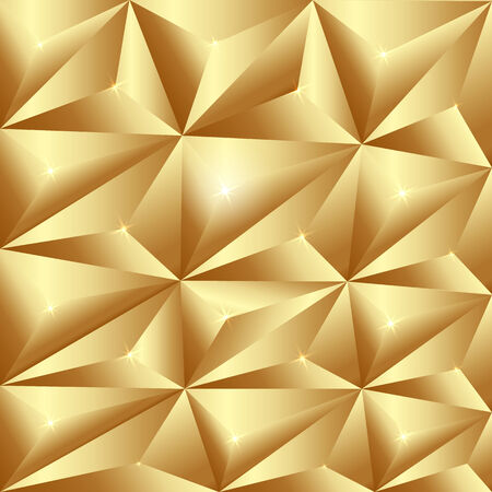 abstract geometric with golden triangles and sparklesのイラスト素材