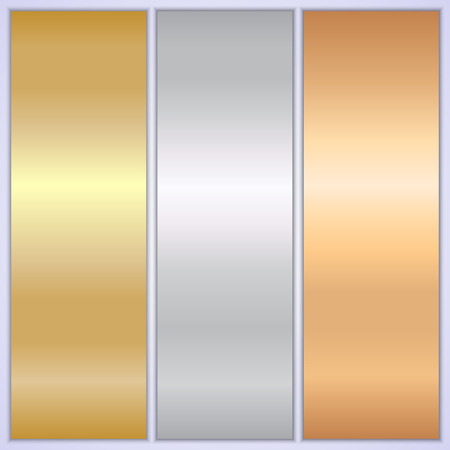 Vector bright metallic texture empty banner templatesのイラスト素材