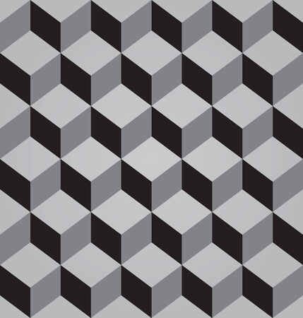 abstract grey seamless pattern made from stacked cubesのイラスト素材