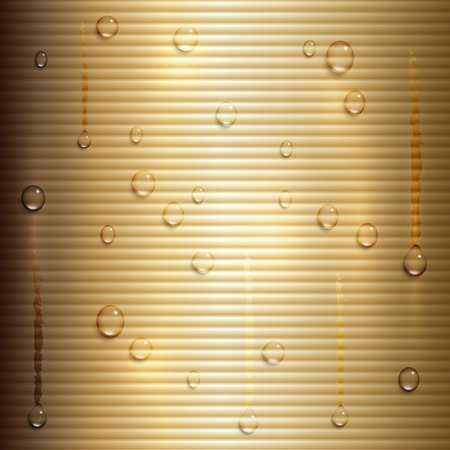 abstract copper metallic background with  stripes and water dropsのイラスト素材