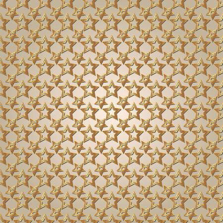 Vector abstract background seamless pattern with gold starsのイラスト素材