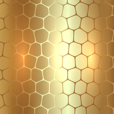 abstract golden metallic background with polygonsのイラスト素材