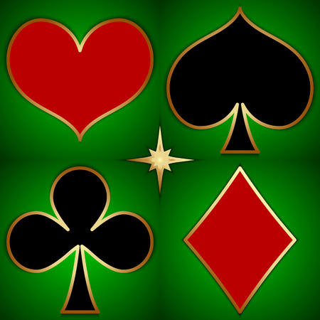 Vector abstract illustration of game cards suitsのイラスト素材