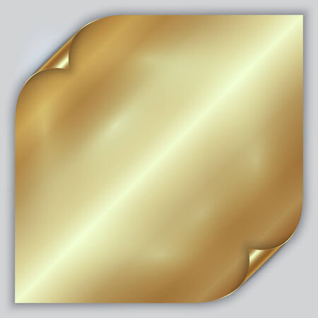 Vector abstract golden metallic rolled foil sheetのイラスト素材
