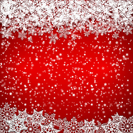 Vector Christmas and New Year Background with snowflakesのイラスト素材