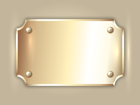 abstract precious metal golden award plateのイラスト素材