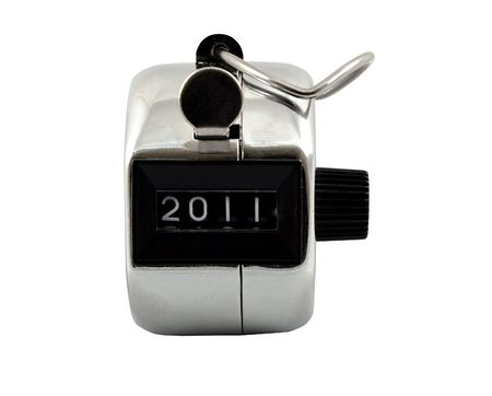 A Mechanical number clicker showing 2011 New Yearの写真素材