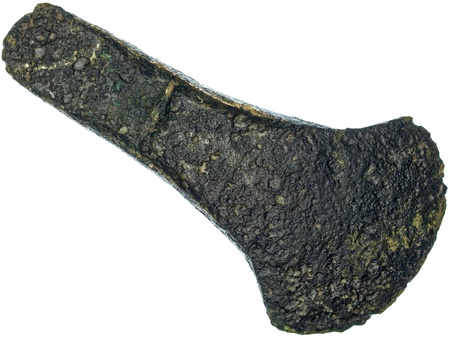 early bronze age axe head - metal detecting findの写真素材