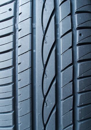close up of car tyre tread patternの写真素材