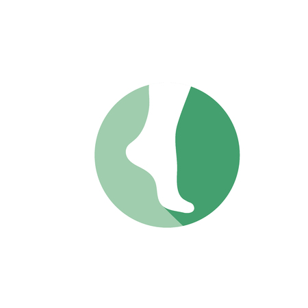 Orthopedics Bone Sports Injury Icon with calf, ankle, and toe imageのイラスト素材