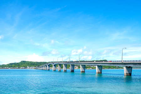 A bridge over the beautiful seaの写真素材