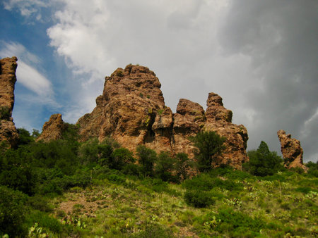 Stormy Afternoon Skies in the American Southwestの写真素材
