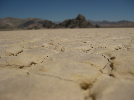 Badwater Basin Salt Flat Texture at Death Valley National Parkの写真素材