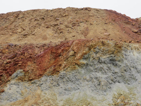 Minerals in Rocks at Road Cut near Mining Town of Bisbee Arizona