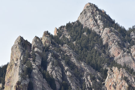 Beautiful Rocky Landscape View, Hiking on Fowler Trail Near Boulder, Coloradoの写真素材
