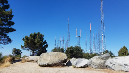 Several Antennas on top of Mount Wilson, Angeles National Forest, California