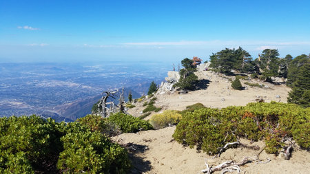 Hiking to the Top of Cucamonga Peak in Southern Californiaの写真素材