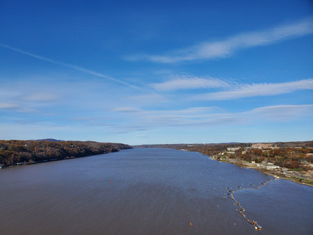 View From the Bridge Walkway over the Hudson River, Poughkeepsie, New York