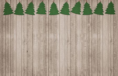 Christmas decoration with christmas treesの写真素材