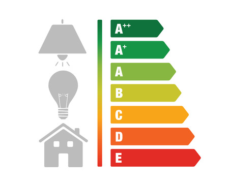 Vector illustration of a power savings scaleのイラスト素材