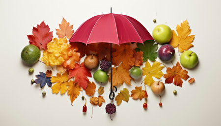 A stunning stock image captures the beauty of autumn with its vibrant and warm-hued foliage, creating a picturesque scene of nature's breathtaking transformation. Generative AI illustrationsの素材
