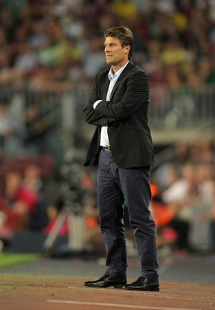 Michael Laudrup Coach of Mallorca during spanish league match between FC Barcelona and RCD Mallorca at Nou Camp Stadium in Barcelona, Spain. October 3, 2010のeditorial素材