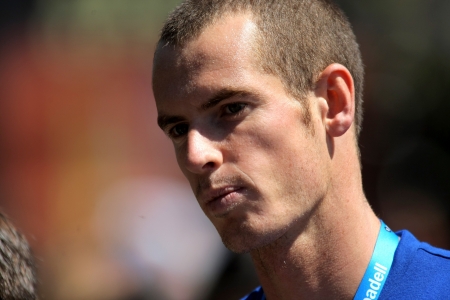 British tennis player Andy Murray portrait before his match against Sergiy Stakhovsky  of Barcelona...