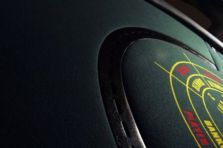 An empty bacarat table waiting for players.の写真素材