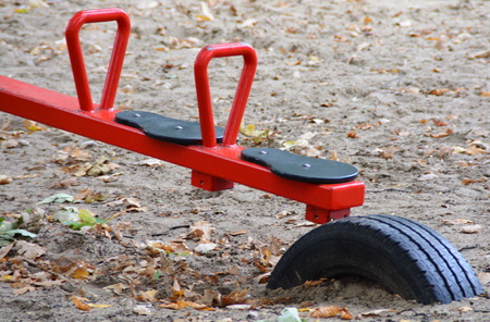 Balance beam swingの写真素材