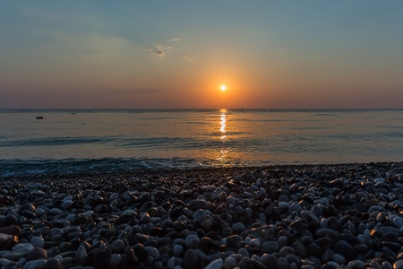 Dawn at the sea.の写真素材