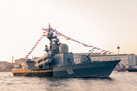 Day of the Navy in Petersburg on July 29 in 2018.のeditorial素材