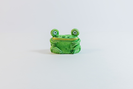 Frog figure. Decorative figure of a frog.の写真素材