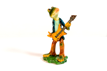 Frog figure on white background. Frog figure. Decor.の写真素材