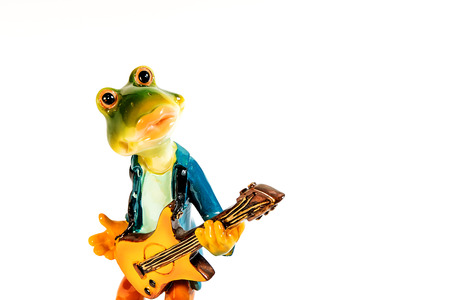 Frog figure on white background. Frog figure. Decor.の写真素材