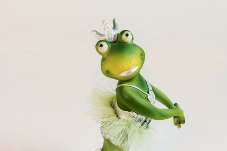 Frog figure on white background. Frog figure. Decor.の写真素材