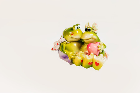 Frog figure on white background. Frog figure. Decor.の写真素材