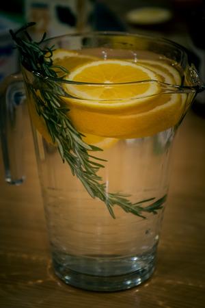 Drink with lemon.の写真素材