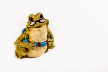 Decorative figure of a frog. For home and office decoration. Frog.の写真素材