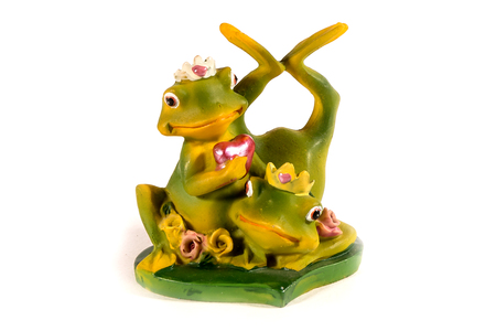 Decorative figure of a frog. For home and office decoration. Frog.の写真素材