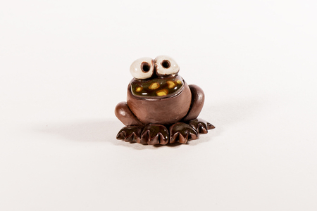 Decorative figure of a frog. For home and office decoration. Frog.の写真素材